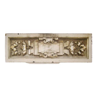 Antique Terracotta Building Ornament Baroque Style White Glazed For Sale
