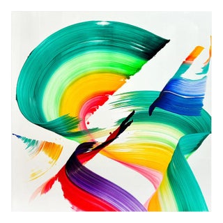 Contemporary Abstract Acrylic on Canvas Painting "If You Want to Be Happy, Be!" by Nikolaos Schizas For Sale