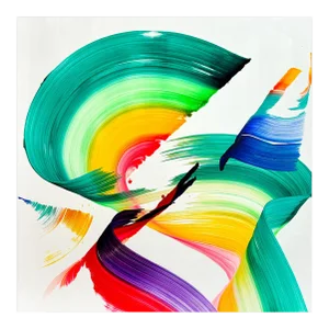 Contemporary Abstract Acrylic on Canvas Painting "If You Want to Be Happy, Be!" by Nikolaos Schizas