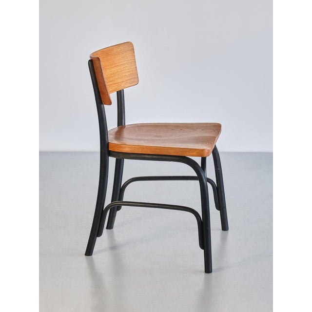 Husum Chairs in Elm by Frits Schlegel for Fritz Hansen, Denmark, 1930s, Set of 6 For Sale - Image 13 of 18