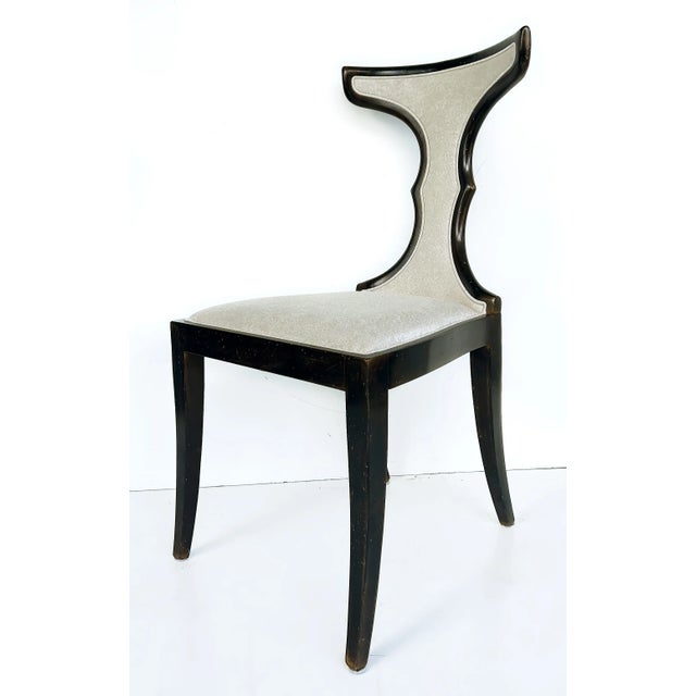 Modern Pregno Srl Italian Upholstered Klismos Style Dining Chairs, Set of 6 For Sale - Image 3 of 12