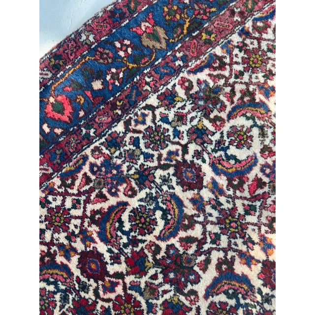 Vintage Full Plush Pile Colorful Runner - 3.8 X 19.9 For Sale In Milwaukee - Image 6 of 12