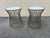 Knoll Chrome End Tables Cage Milky Glass Tops For Sale - Image 4 of 4