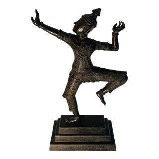1970s Thai Bronze Dancer Lamp For Sale