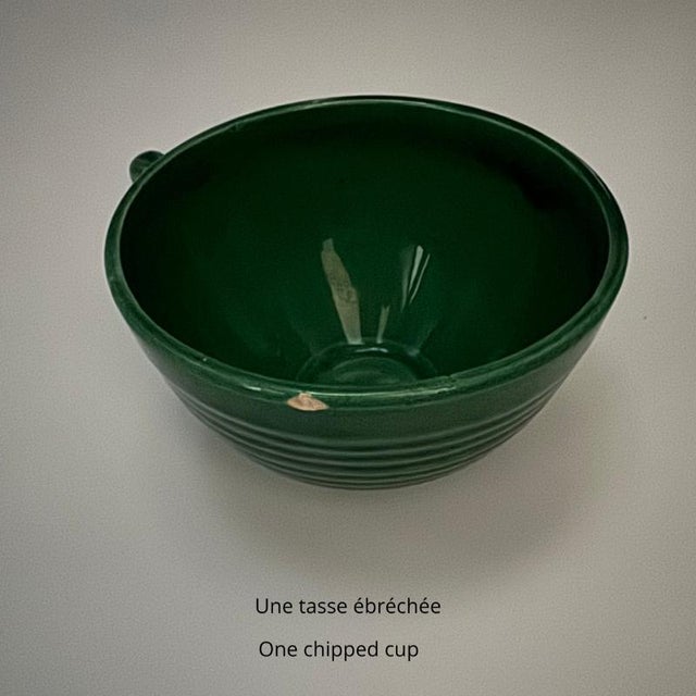 Green Glazed Ceramic Coffee Service by Blanche Letalle, 1950s, Set of 27 For Sale - Image 12 of 18