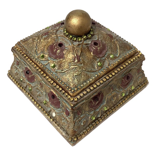 Small Belladonna Hand Made Jeweled Casket Box Made in Canada For Sale