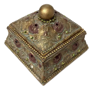 Small Belladonna Hand Made Jeweled Casket Box Made in Canada