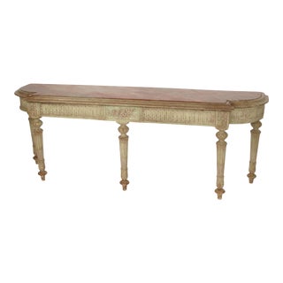 Louis XVI Style Painted Console Table For Sale