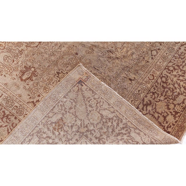 Vintage Indian Amritsar Botanic Handmade Wool Rug For Sale - Image 9 of 9