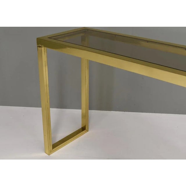 Italian Console Table in Brass and Glass by Nanda Vigo, 1970 For Sale - Image 15 of 18