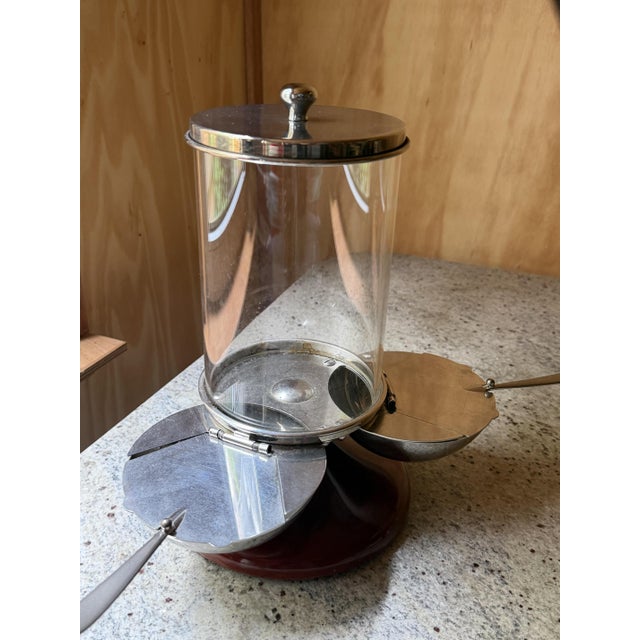 Mid-Century Modern Space Age Italian Revolving Condiment Server in Chrome, Italy, 1950s For Sale - Image 9 of 18