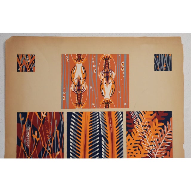 Art Deco 1928 American Botanical Design Pochoir, Inspirations (Book B, Plate 6), André Durenceau For Sale - Image 3 of 3