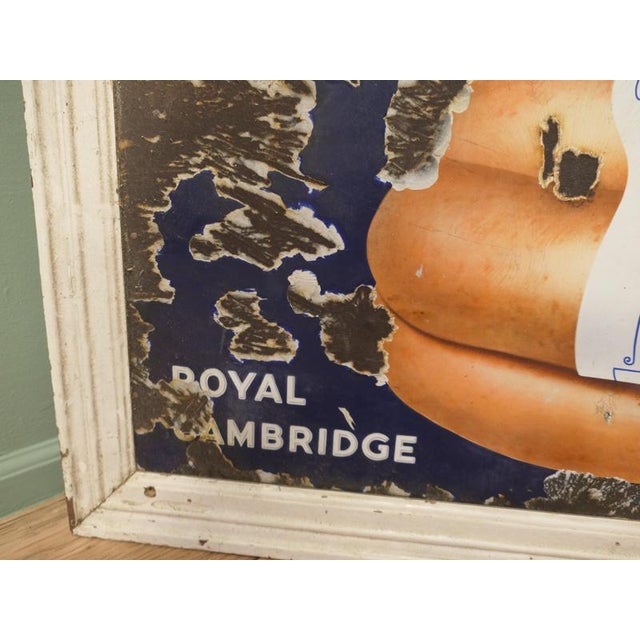 Paint Large Enamel Pictorial Sausage Sign from Palethorps Royal Cambridge, 1910 For Sale - Image 7 of 9