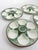 White and Green Oyster Plates, France, 1920s, Set of 4 For Sale - Image 6 of 13