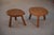 Set of Brutalist Stools in Elm, 1950s For Sale - Image 4 of 8