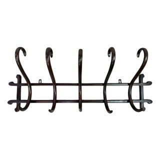 Antique Bentwood No. 1 Wall-Mounted Coat Rack from Gebrüder Thonet, 1890s For Sale