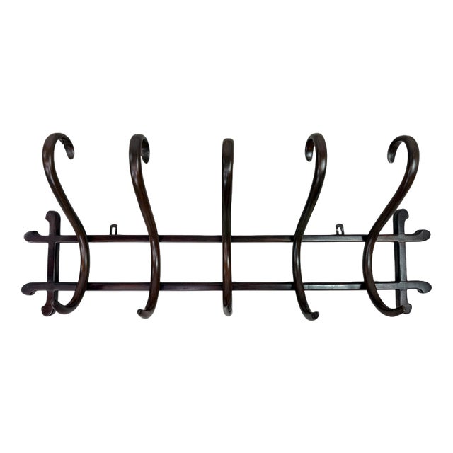 Antique Bentwood No. 1 Wall-Mounted Coat Rack from Gebrüder Thonet, 1890s For Sale