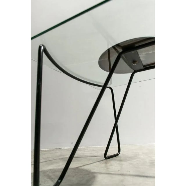 Post-Modern Metal and Glass Coffee Table, Italy, 1980s For Sale - Image 3 of 10