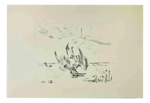 Filippo De Pisis, Woodcock, Lithograph, 1968