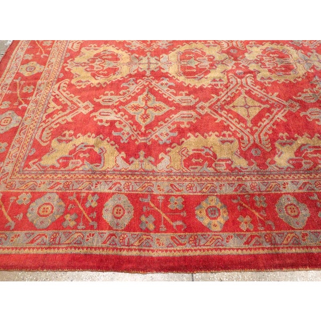 Early 20th Century Galerie Shabab Collection Early 20th Century Turkish Oushak Room Size Carpet For Sale - Image 5 of 8