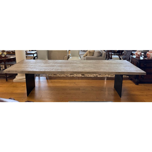 Restoration Hardware Live Edge Dining Table Ten Feet For Sale - Image 10 of 10