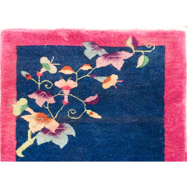 Blue Early 20th Century Chinese Art Deco Rug For Sale - Image 8 of 12
