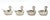 English Set of Four Silver -Plated Swan Salt Cellars With Glass Inserts and Spoons — Vintage Tableware, Hollywood Regency Style For Sale - Image 3 of 13