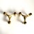 Metal Mid Century Nagel Candle Holders in Brass a Pair MCM Vintage 1960s For Sale - Image 7 of 12
