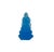 This translucent sky-blue glass statuette features a traditional three-sided design (Sanbao Fo), showcasing three distinct...
