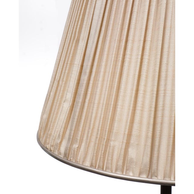 Art Deco solid brass floor lamp. Three lamps, every lamp can be separated switched. Two pull down switches and one lamp...