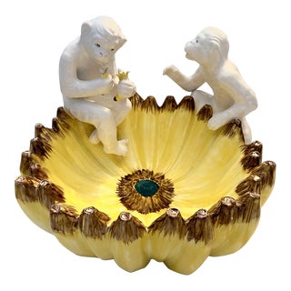 Vintage Italian Monkey/Banana Bowl For Sale