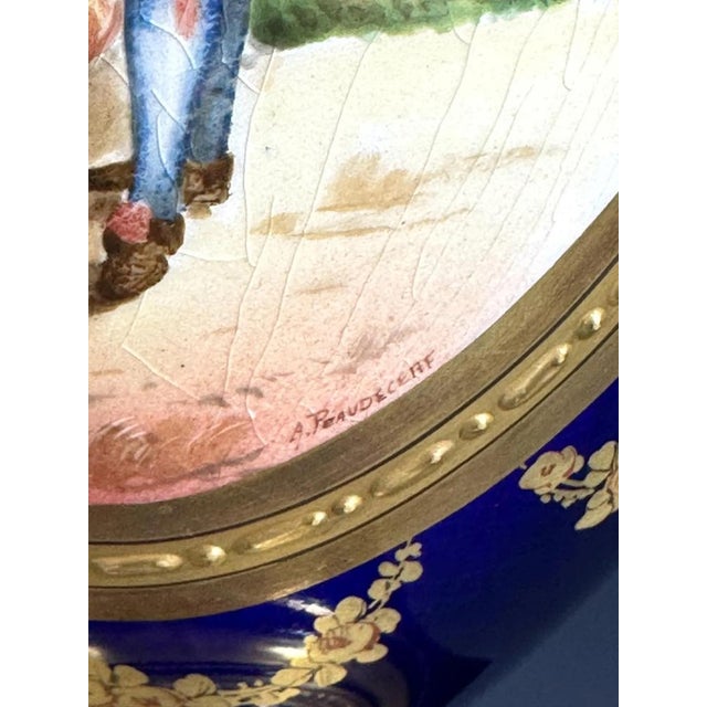 Antique Porcelain Vase in the style of Sèvres, France, 1890s For Sale - Image 4 of 11