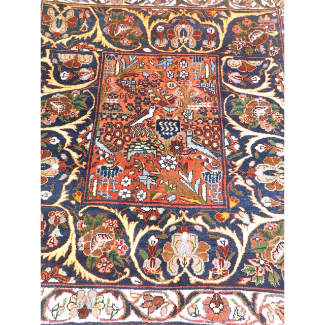 1920s Antique Persian Bakhtiati Hand-Knotted Rug. 4'x 4'3" For Sale - Image 5 of 18