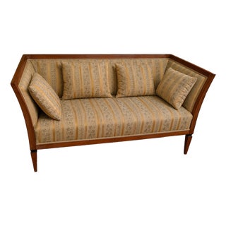 Biedermeier 3-Seater Sofa in Light Wood For Sale