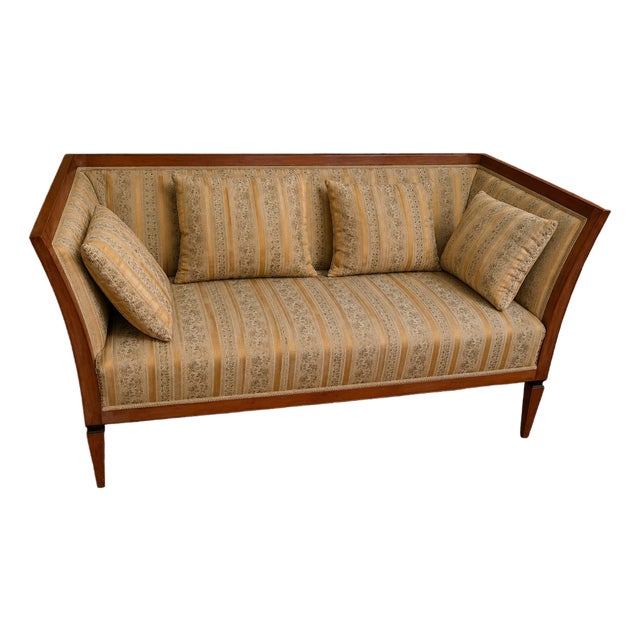 Biedermeier 3-Seater Sofa in Light Wood For Sale