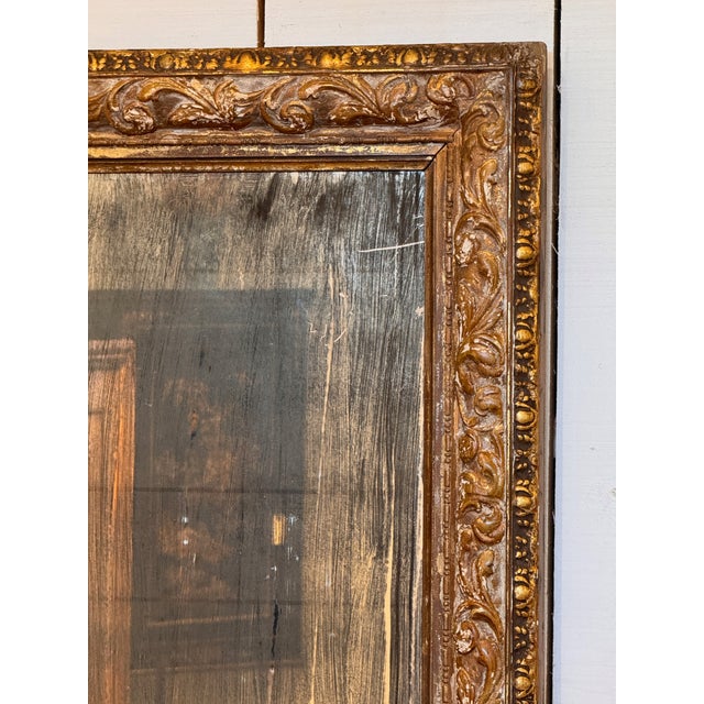 Wood 19th Century Gilt Gesso Framed Mirror For Sale - Image 7 of 10