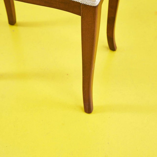 Wooden Stool with Padding For Sale - Image 5 of 8