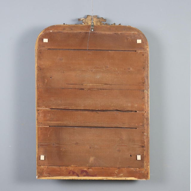 Carved and Gilded Wooden Mirror, Italy, 19th Century For Sale - Image 9 of 10