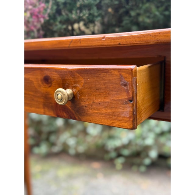 Ethan Allen Country Craftsman Pine Console Table For Sale - Image 11 of 12