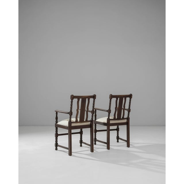 Mid 20th Century 20th Century French Baroque Wooden Armchairs With Upholstered Seats - A Pair For Sale - Image 5 of 18