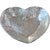 Hand hammered silver plate heart bowl by Emilia Castillo messures 6.5 inches wide and is perfect for olives.