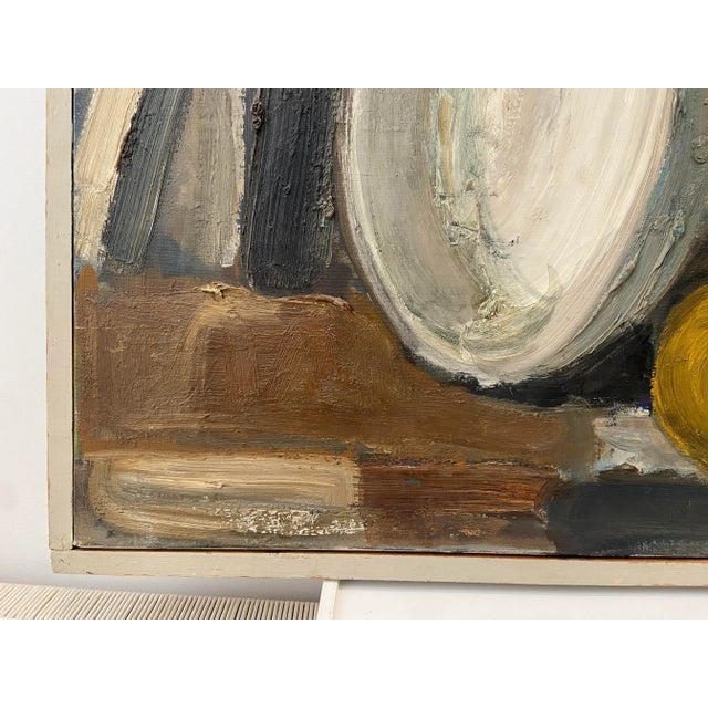 Abstract Mid-Century Painting "Uppställning" by Gunnar Odin For Sale - Image 3 of 9