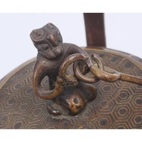 Bronze Can with Multi-Colored Enamel For Sale - Image 4 of 10