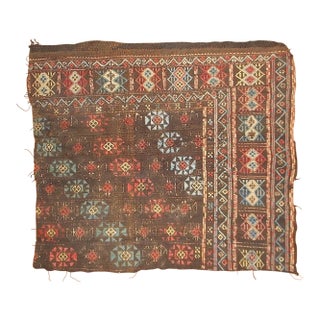Antique Hand Woven Tribal Rug Fragment-Caucasian Kilim-Art, Decor, Fashion- For Sale