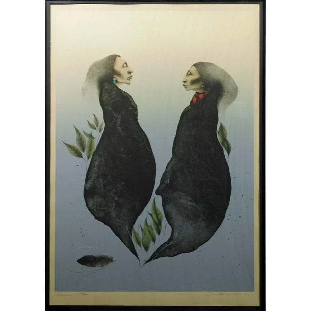 1980s Frank Howell "Genesis" 146/200 Framed 1983 Hand Signed Fine Artwork For Sale - Image 5 of 6