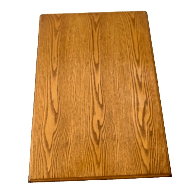 Arts & Crafts Vintage Tiger Oak File Cabinet Two Drawers One Locks Paneled Sides Legal Size For Sale - Image 3 of 11
