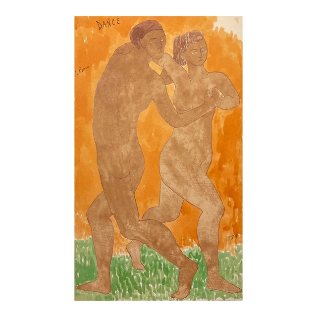 1959 James Bone Dancers Watercolor For Sale