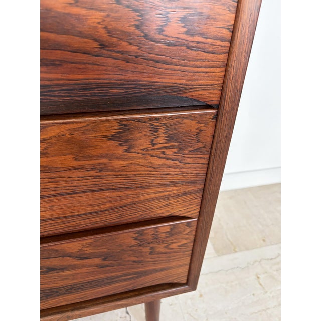 Mid-century Scandinavian Dark Wood Chest of Drawers, Denmark, 1960s For Sale - Image 9 of 14