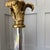 1980s John Richard Pillar Lamps Features Detailed Brass Palm Frond Accents and a Leaded Crystal Column - a Pair For Sale - Image 9 of 12