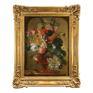Cerchia Di Jan Van Huysum, Still Life Flowers, 1750, Oil on Canvas For Sale